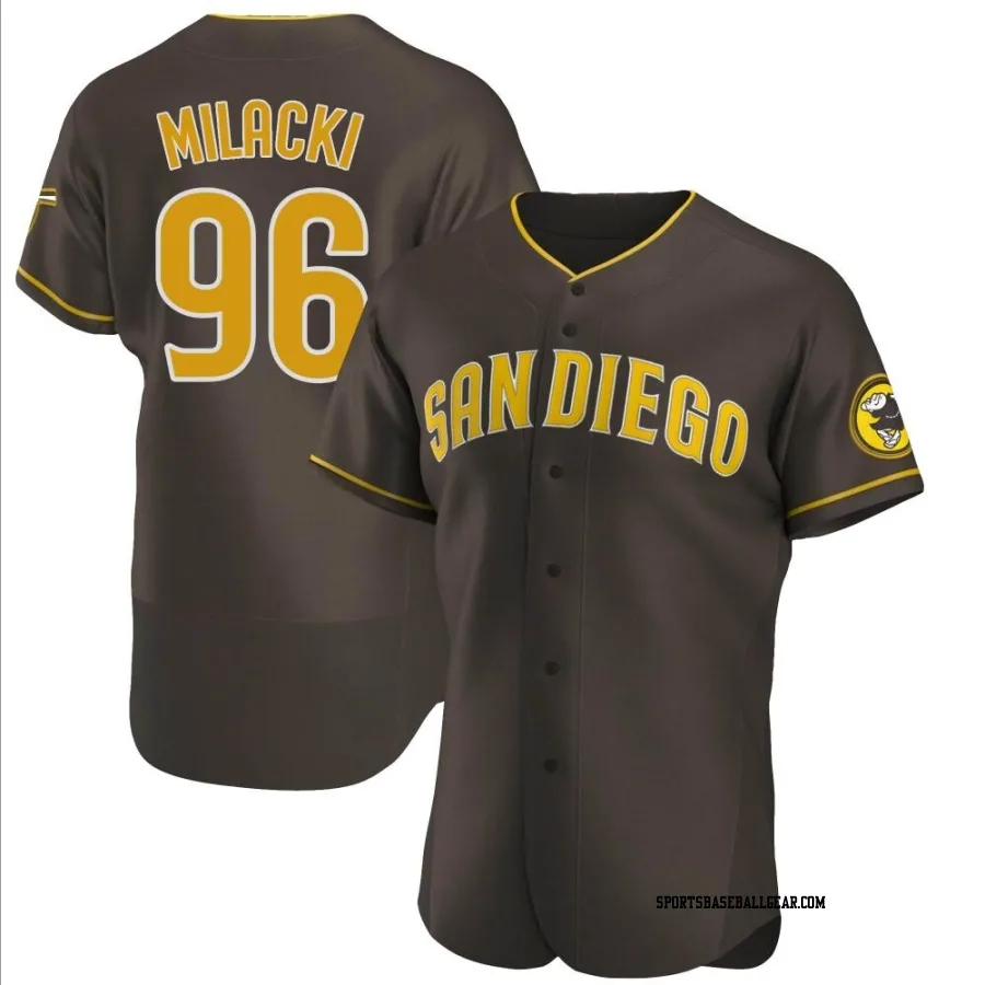 Bobby Milacki Men's San Diego Padres Brown Authentic Road Jersey