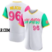 Bobby Milacki Men's San Diego Padres White Authentic 2022 City Connect Jersey