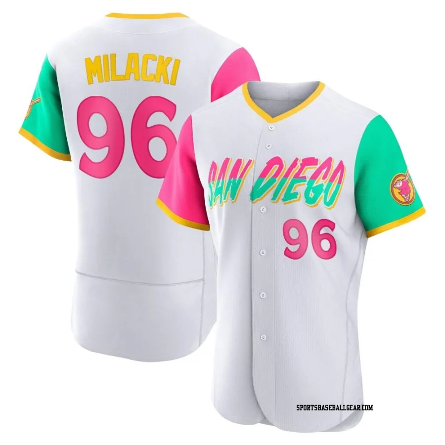 Bobby Milacki Men's San Diego Padres White Authentic 2022 City Connect Jersey