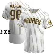 Bobby Milacki Men's San Diego Padres White/Brown Authentic Home Jersey