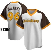 Bobby Milacki Youth San Diego Padres White Replica Home Cooperstown Collection Jersey