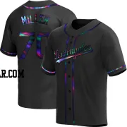 Bobby Miller Men's Los Angeles Dodgers Black Holographic Replica Alternate Jersey