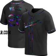 Bobby Miller Men's Los Angeles Dodgers Black Holographic Replica Alternate Jersey