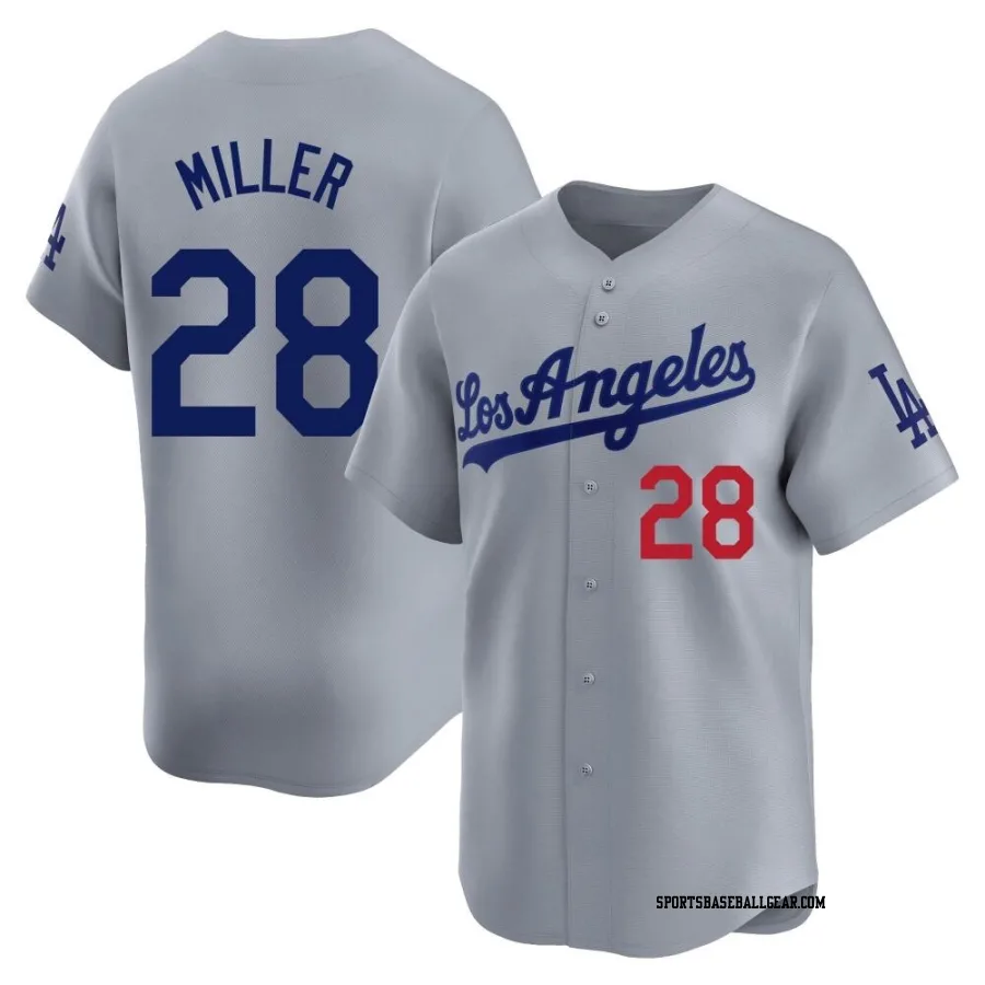 Bobby Miller Men's Los Angeles Dodgers Gray Limited Away Jersey