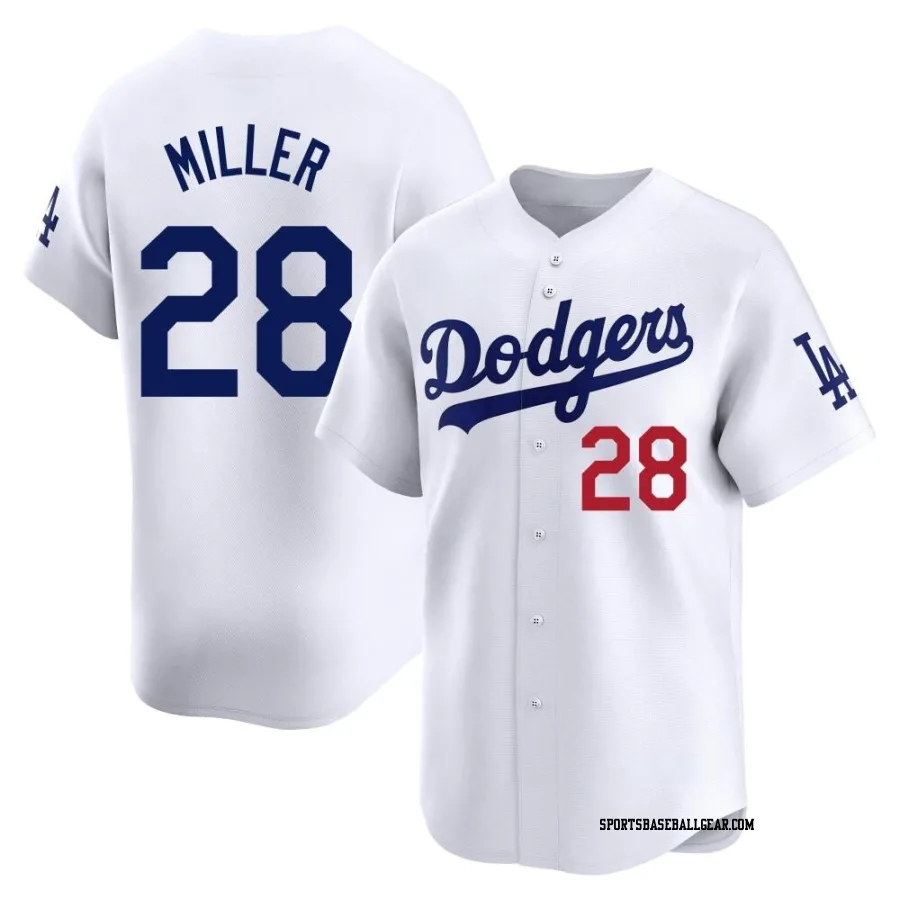 Bobby Miller Men's Los Angeles Dodgers White Limited Home Jersey