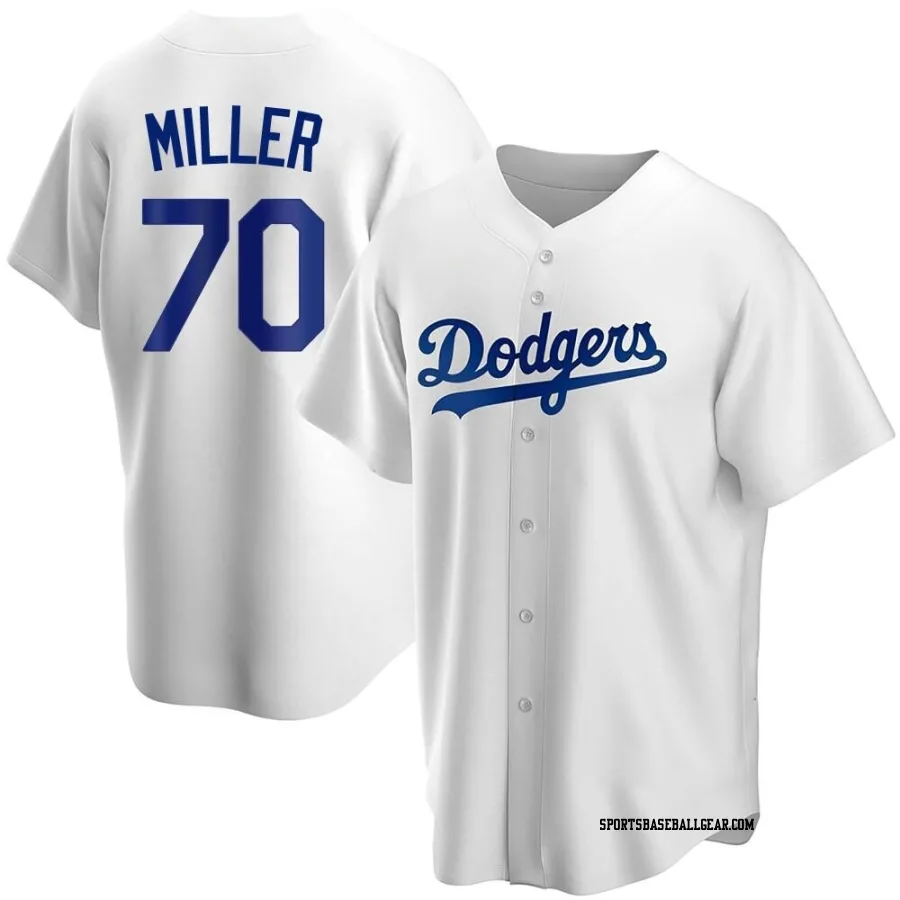 Bobby Miller Men's Los Angeles Dodgers White Replica Home Jersey