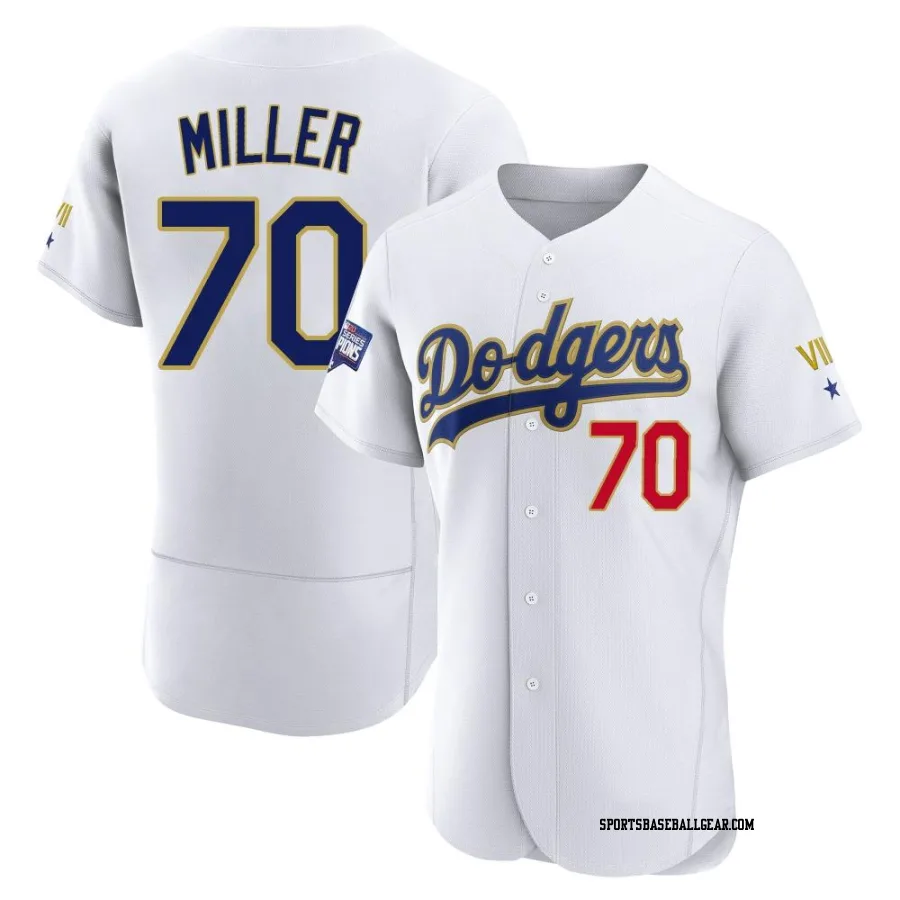 Bobby Miller Men's Los Angeles Dodgers White/Gold Authentic 2021 Gold Program Player Jersey