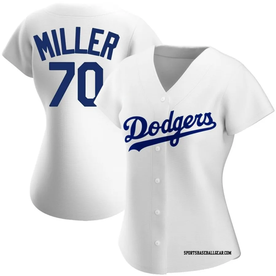 Bobby Miller Women's Los Angeles Dodgers White Authentic Home Jersey