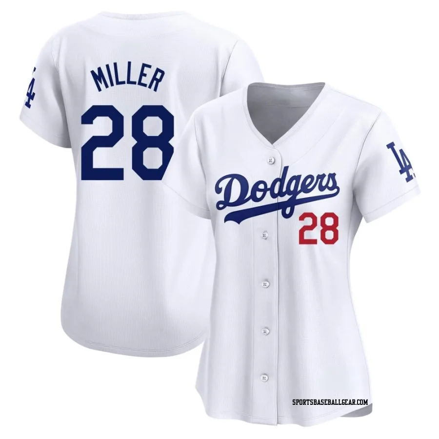 Bobby Miller Women's Los Angeles Dodgers White Limited Home Jersey