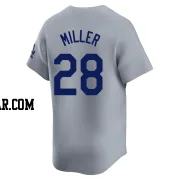 Bobby Miller Youth Los Angeles Dodgers Gray Limited Away Jersey