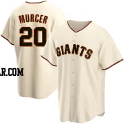 Bobby Murcer Men's San Francisco Giants Cream Replica Home Jersey