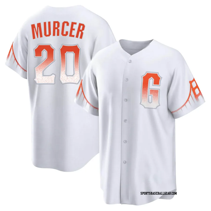 Bobby Murcer Men's San Francisco Giants White Replica 2021 City Connect Jersey