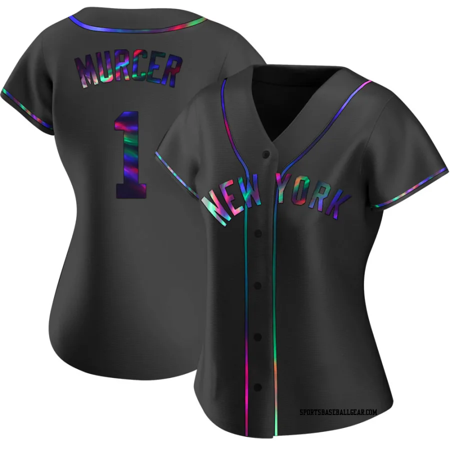 Bobby Murcer Women's New York Yankees Black Holographic Replica Alternate Jersey