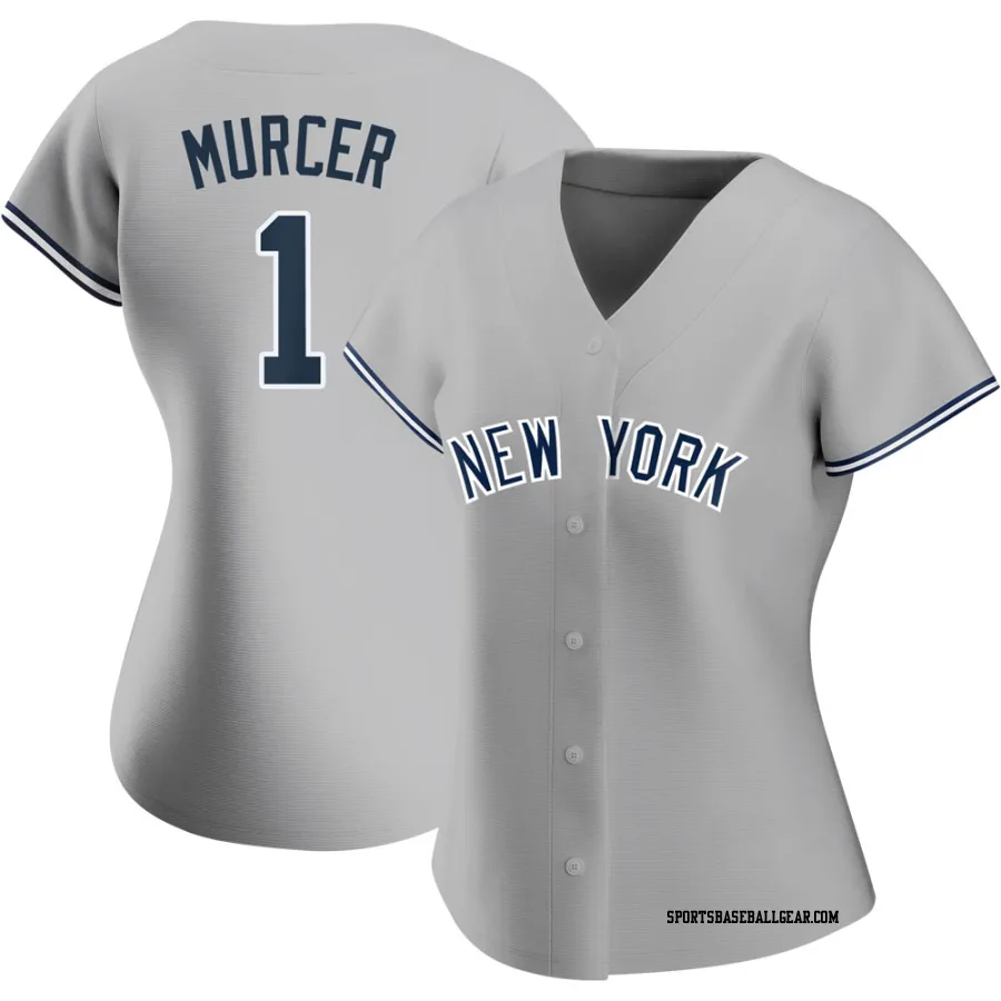 Bobby Murcer Women's New York Yankees Gray Authentic Road Name Jersey