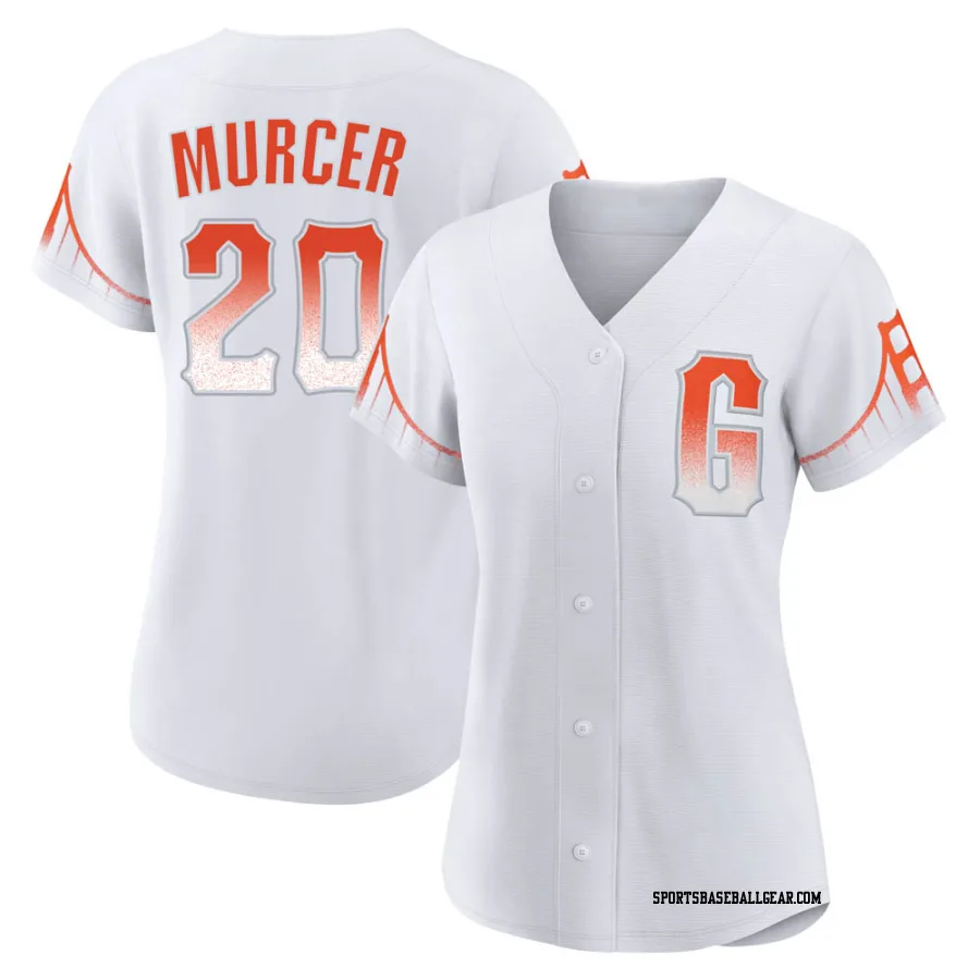 Bobby Murcer Women's San Francisco Giants White Authentic 2021 City Connect Jersey