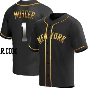 Bobby Murcer Youth New York Yankees Black Golden Replica Alternate Jersey