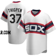 Bobby Thigpen Men's Chicago White Sox White Replica Cooperstown Collection Jersey