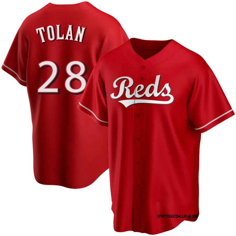 Bobby Tolan Men's Cincinnati Reds Red Replica Alternate Jersey