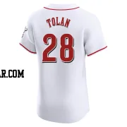 Bobby Tolan Men's Cincinnati Reds White Elite Home Jersey