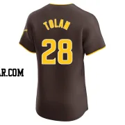 Bobby Tolan Men's San Diego Padres Brown Elite Road Vapor Premier Jersey