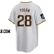 Bobby Tolan Men's San Diego Padres White Replica 2024 World Tour Seoul Series Home Jersey