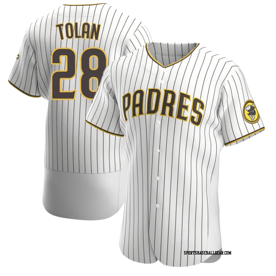 Bobby Tolan Men's San Diego Padres White/Brown Authentic Home Jersey