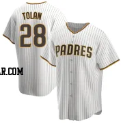 Bobby Tolan Men's San Diego Padres White/Brown Replica Home Jersey