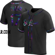 Bobby Tolan Men's St. Louis Cardinals Black Holographic Replica Alternate Jersey