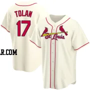 Bobby Tolan Men's St. Louis Cardinals Cream Replica Alternate Jersey