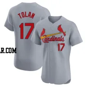 Bobby Tolan Men's St. Louis Cardinals Gray Elite Road Jersey