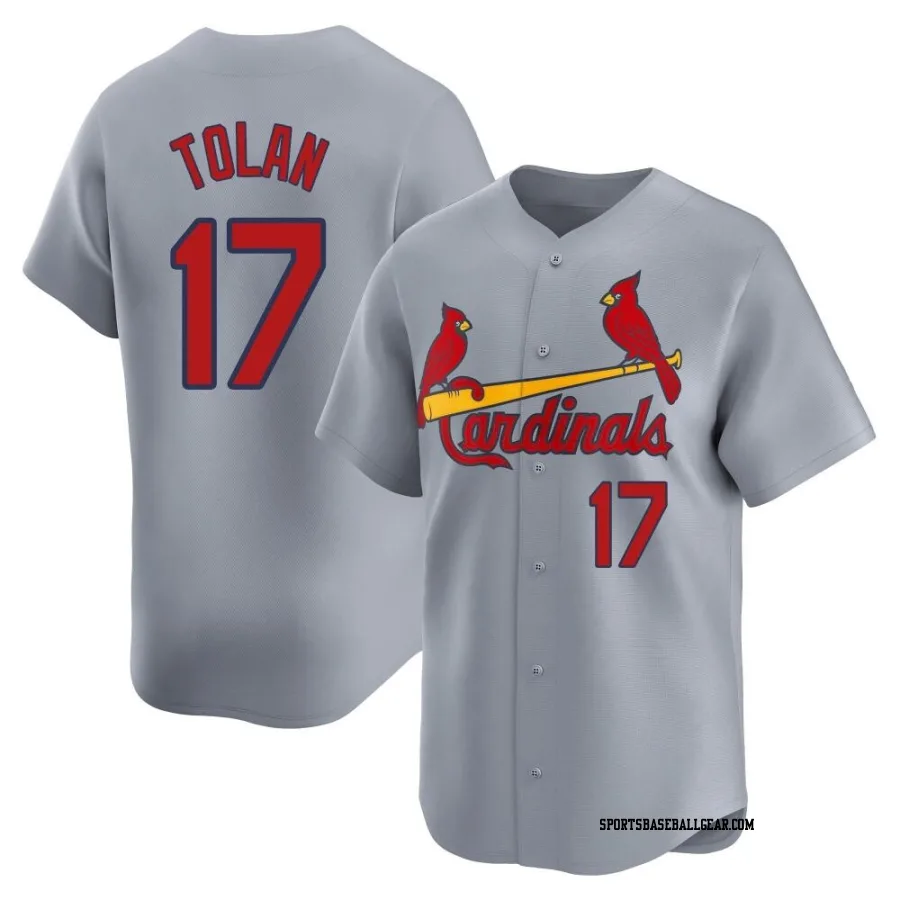 Bobby Tolan Men's St. Louis Cardinals Gray Limited Away Jersey