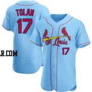 Bobby Tolan Men's St. Louis Cardinals Light Blue Authentic Alternate Jersey