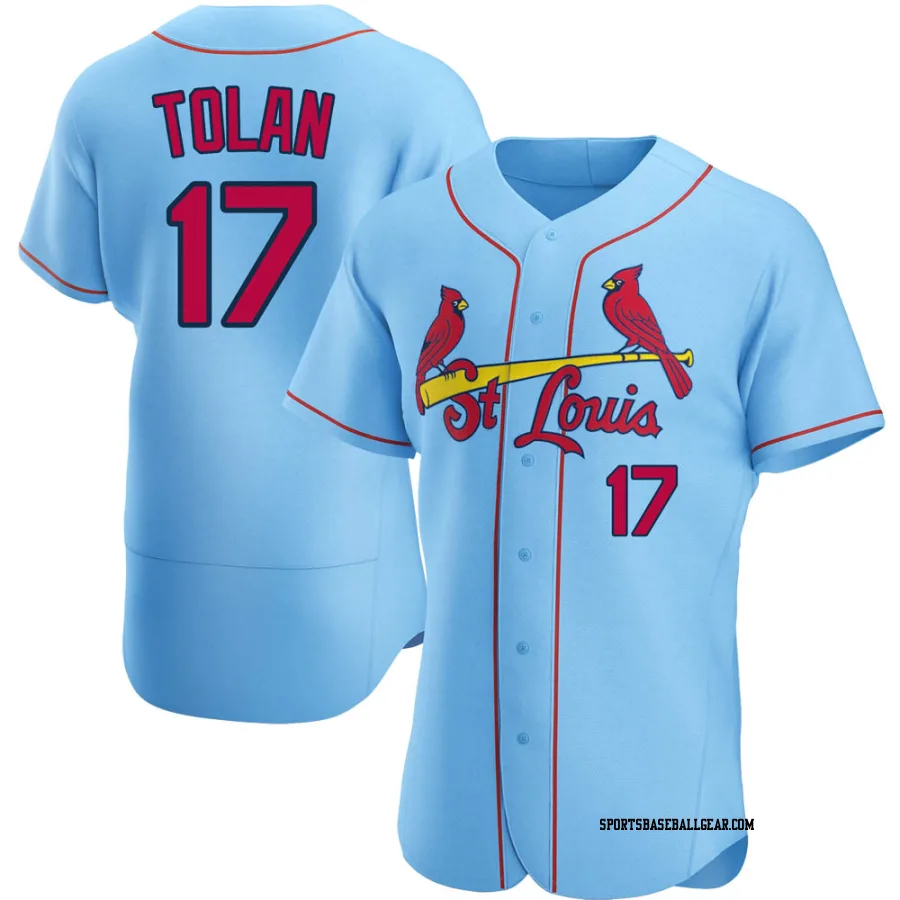 Bobby Tolan Men's St. Louis Cardinals Light Blue Authentic Alternate Jersey