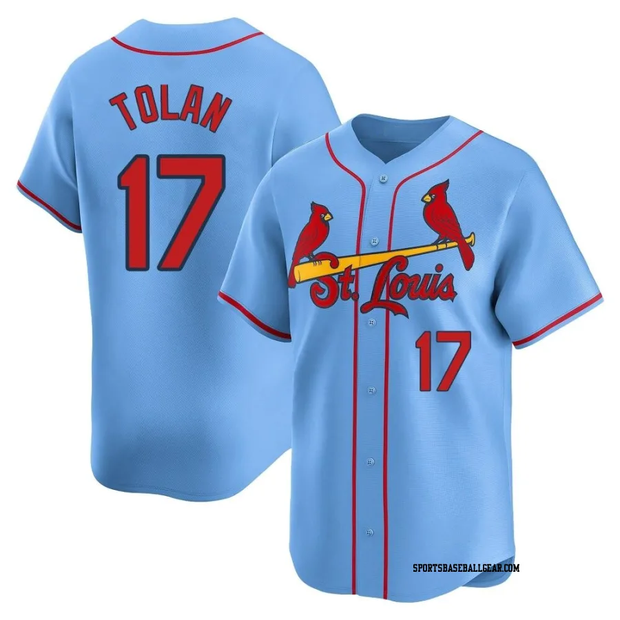 Bobby Tolan Men's St. Louis Cardinals Light Blue Limited Alternate Jersey