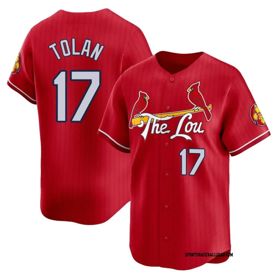 Bobby Tolan Men's St. Louis Cardinals Red Limited 2024 City Connect Jersey