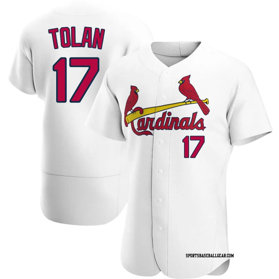 Bobby Tolan Men's St. Louis Cardinals White Authentic Home Jersey