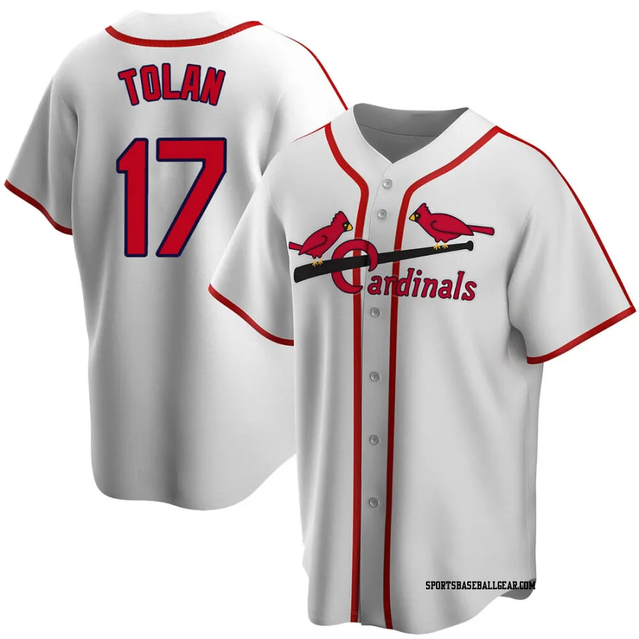 Bobby Tolan Men's St. Louis Cardinals White Home Cooperstown Collection Jersey