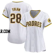 Bobby Tolan Women's San Diego Padres White Limited Home Jersey