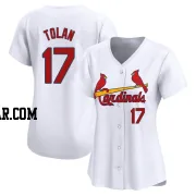 Bobby Tolan Women's St. Louis Cardinals White Limited Home Jersey