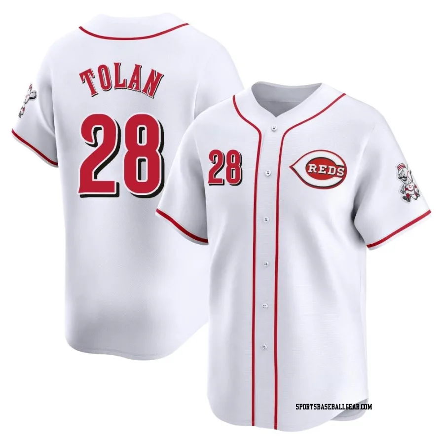 Bobby Tolan Youth Cincinnati Reds White Limited Home Jersey