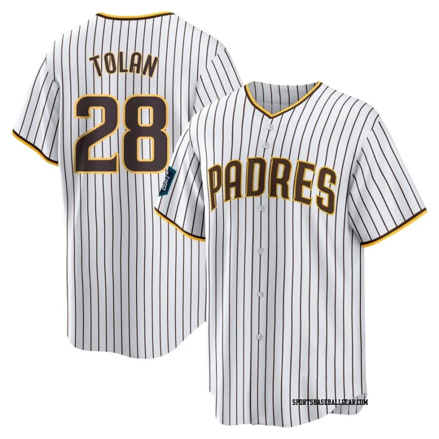 Bobby Tolan Youth San Diego Padres White Replica 2024 World Tour Seoul Series Home Jersey