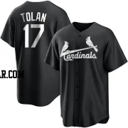 Bobby Tolan Youth St. Louis Cardinals Black/White Replica Jersey