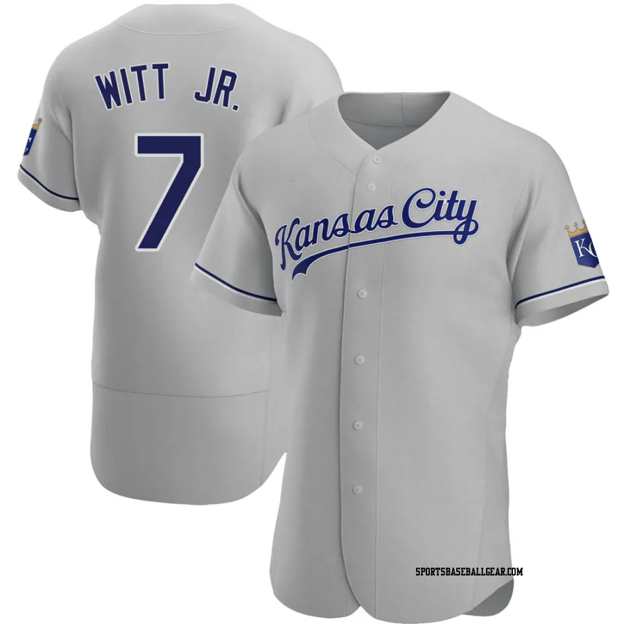 Bobby Witt Jr. Men's Kansas City Royals Gray Authentic Road Jersey