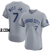 Bobby Witt Jr. Men's Kansas City Royals Gray Elite Road Jersey