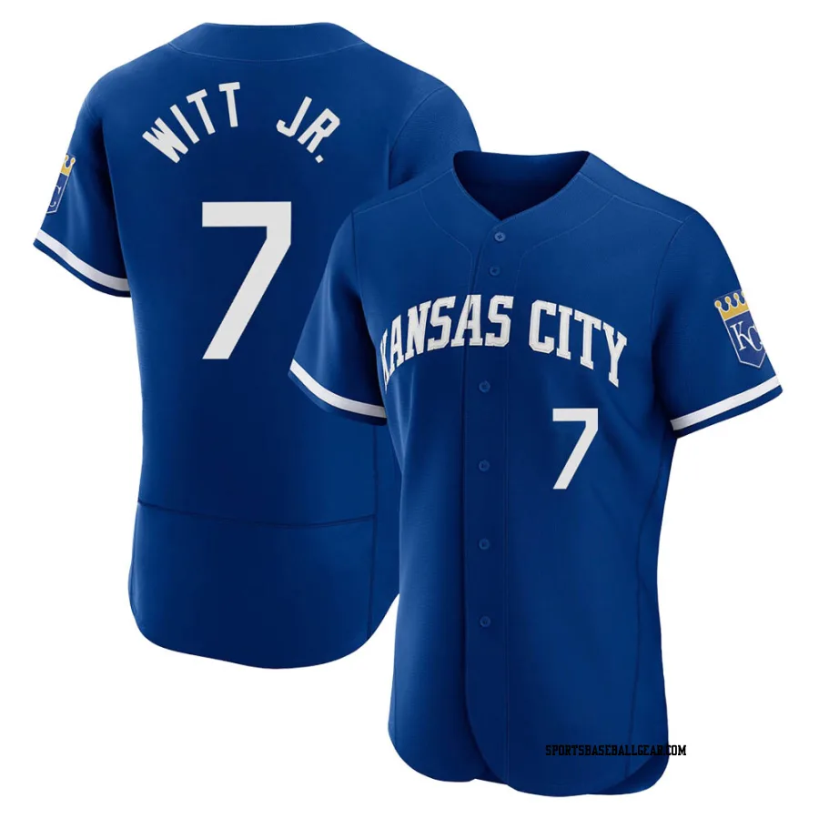 Bobby Witt Jr. Men's Kansas City Royals Royal Authentic 2022 Alternate Jersey