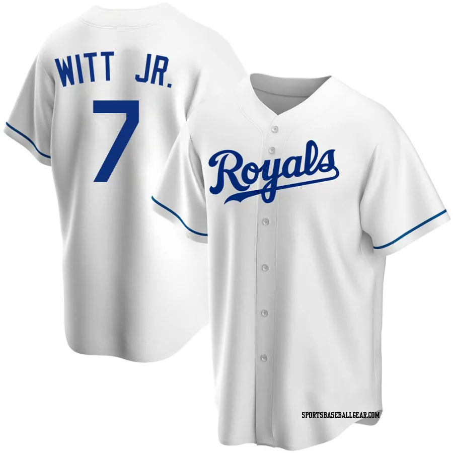 Bobby Witt Jr. Men's Kansas City Royals White Replica Home Jersey