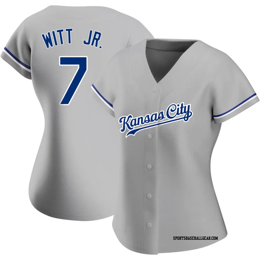 Bobby Witt Jr. Women's Kansas City Royals Gray Replica Road Jersey