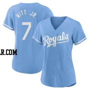 Bobby Witt Jr. Women's Kansas City Royals Light Blue Authentic 2022 Alternate Jersey