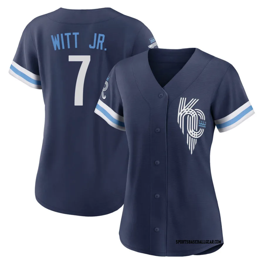 Bobby Witt Jr. Women's Kansas City Royals Navy Authentic 2022 City Connect Jersey