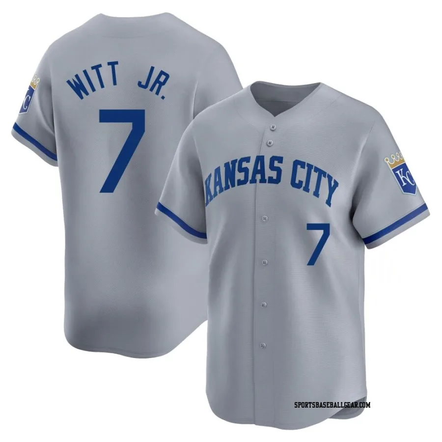 Bobby Witt Jr. Youth Kansas City Royals Gray Limited Away Jersey